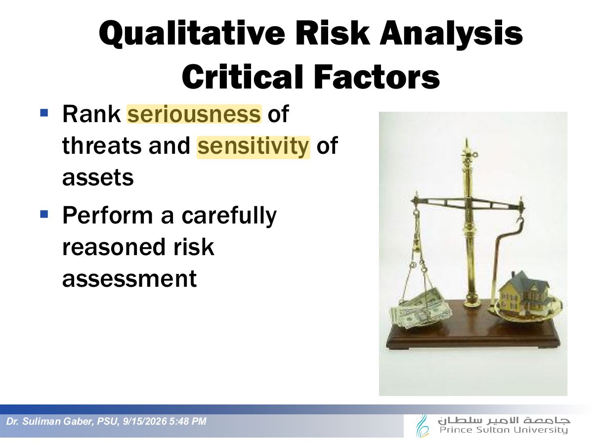Slide 35: Qualitative Risk Analysis Critical Factors