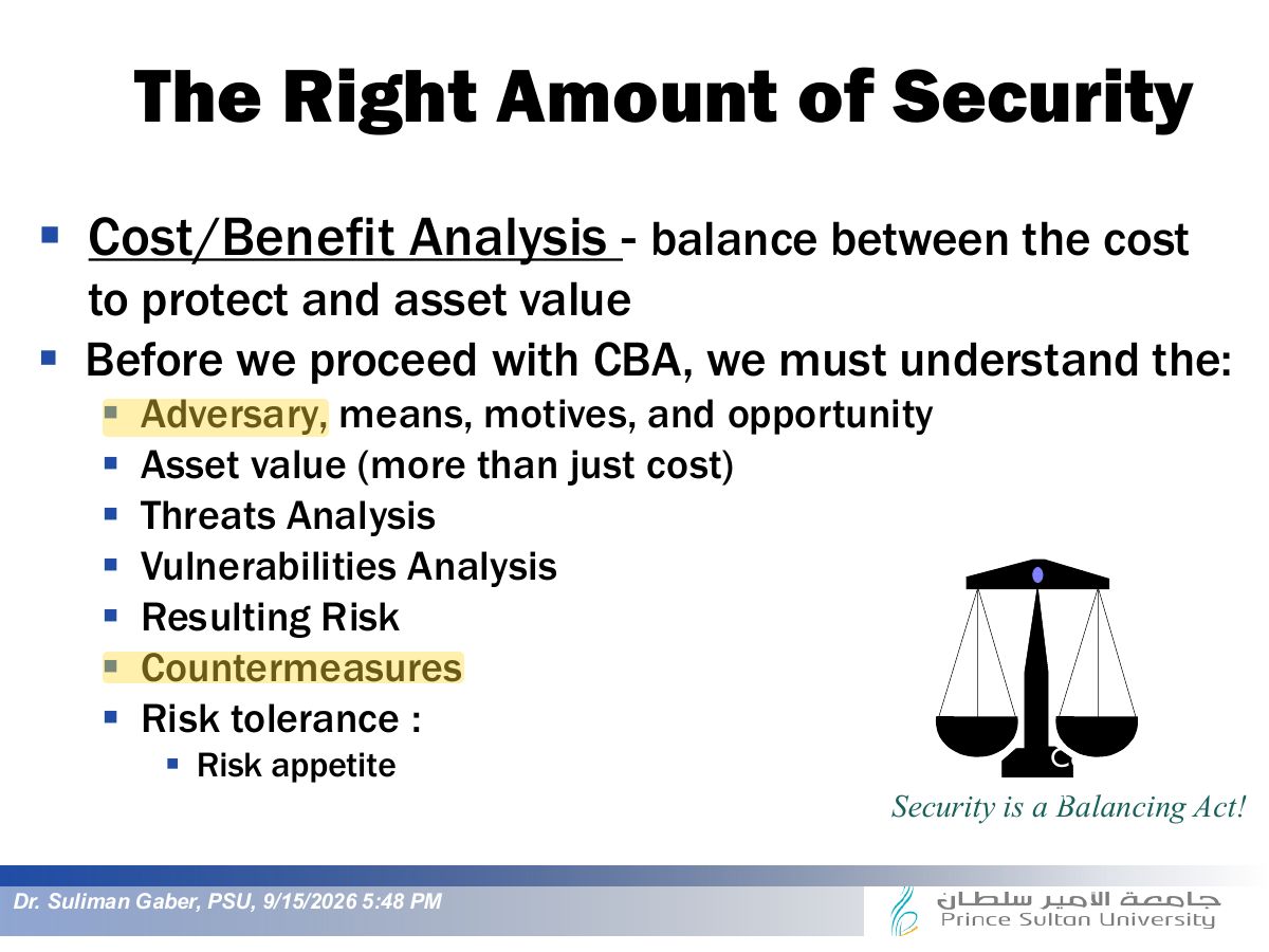 Slide 41: The Right Amount of Security