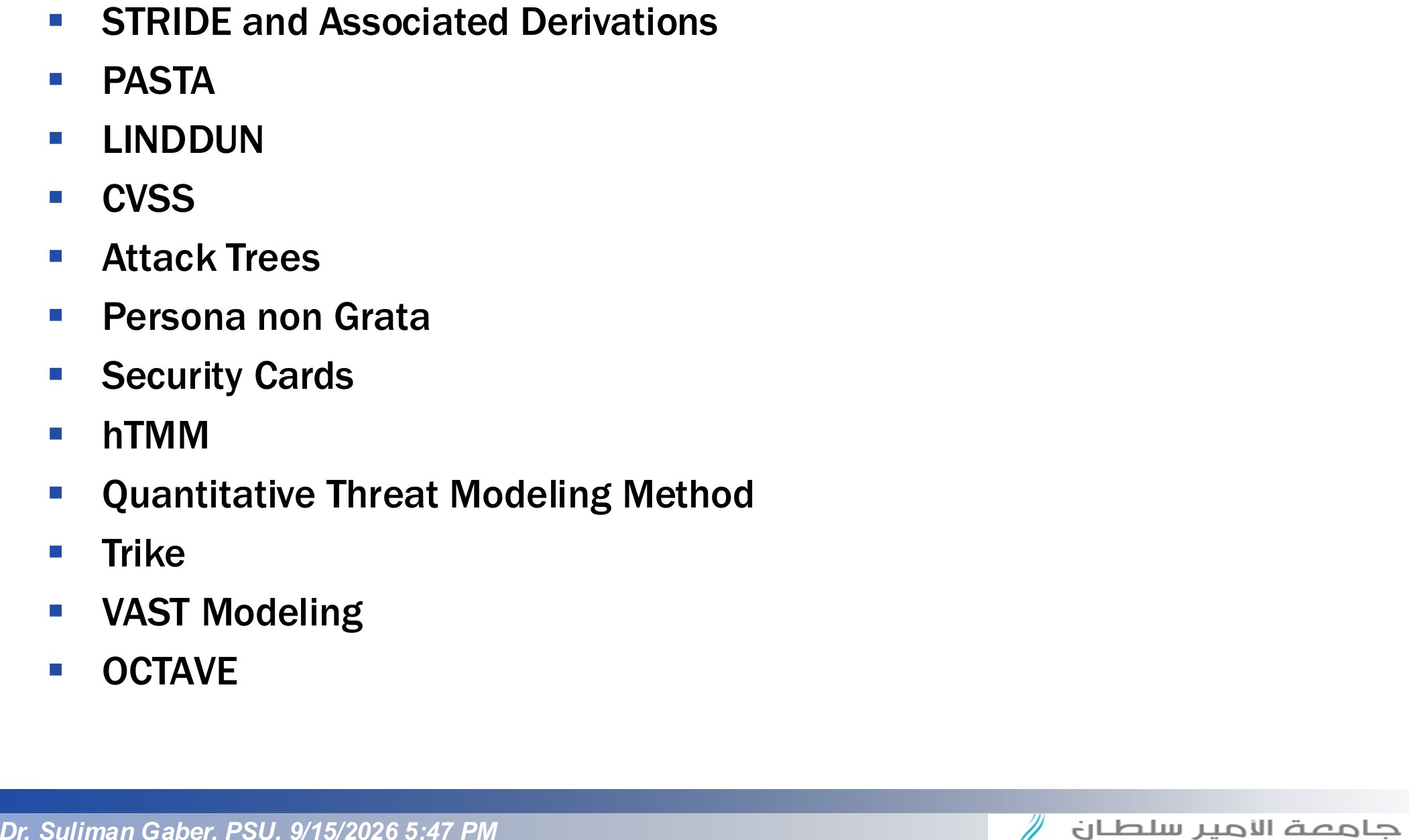 12 threat models