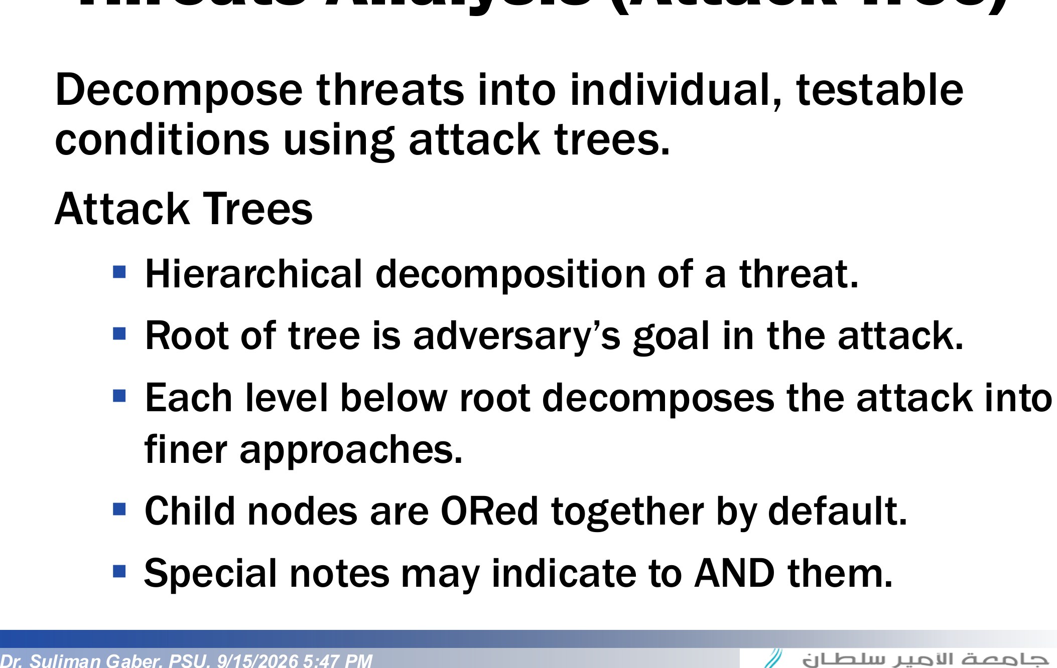 Threats Analysis (Attack Tree)
