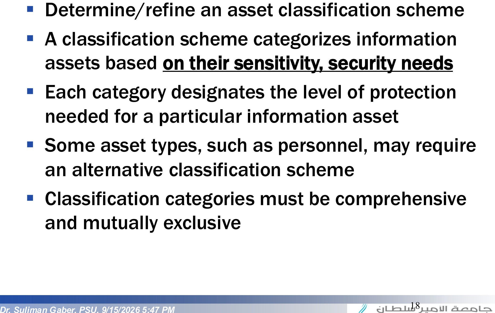 Classifying and Categorizing Assets