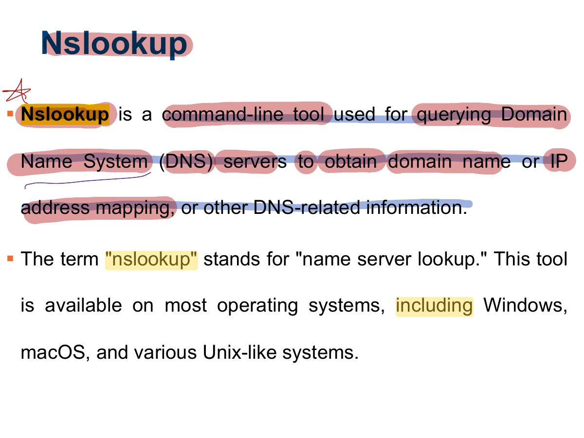 Slide 29: Nslookup