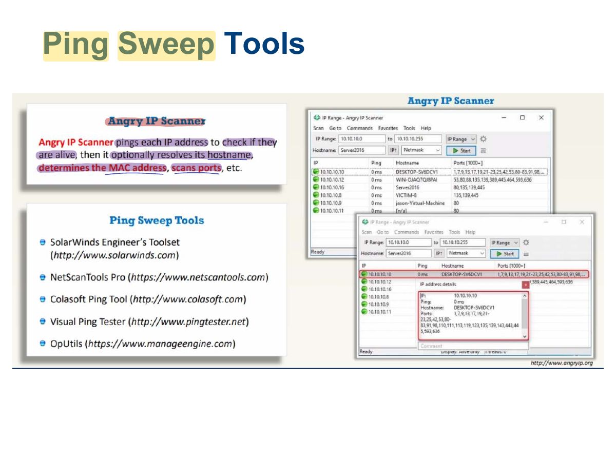 Slide 19: Ping Sweep Tools