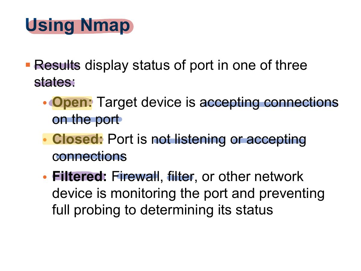 Slide 37: Using Nmap