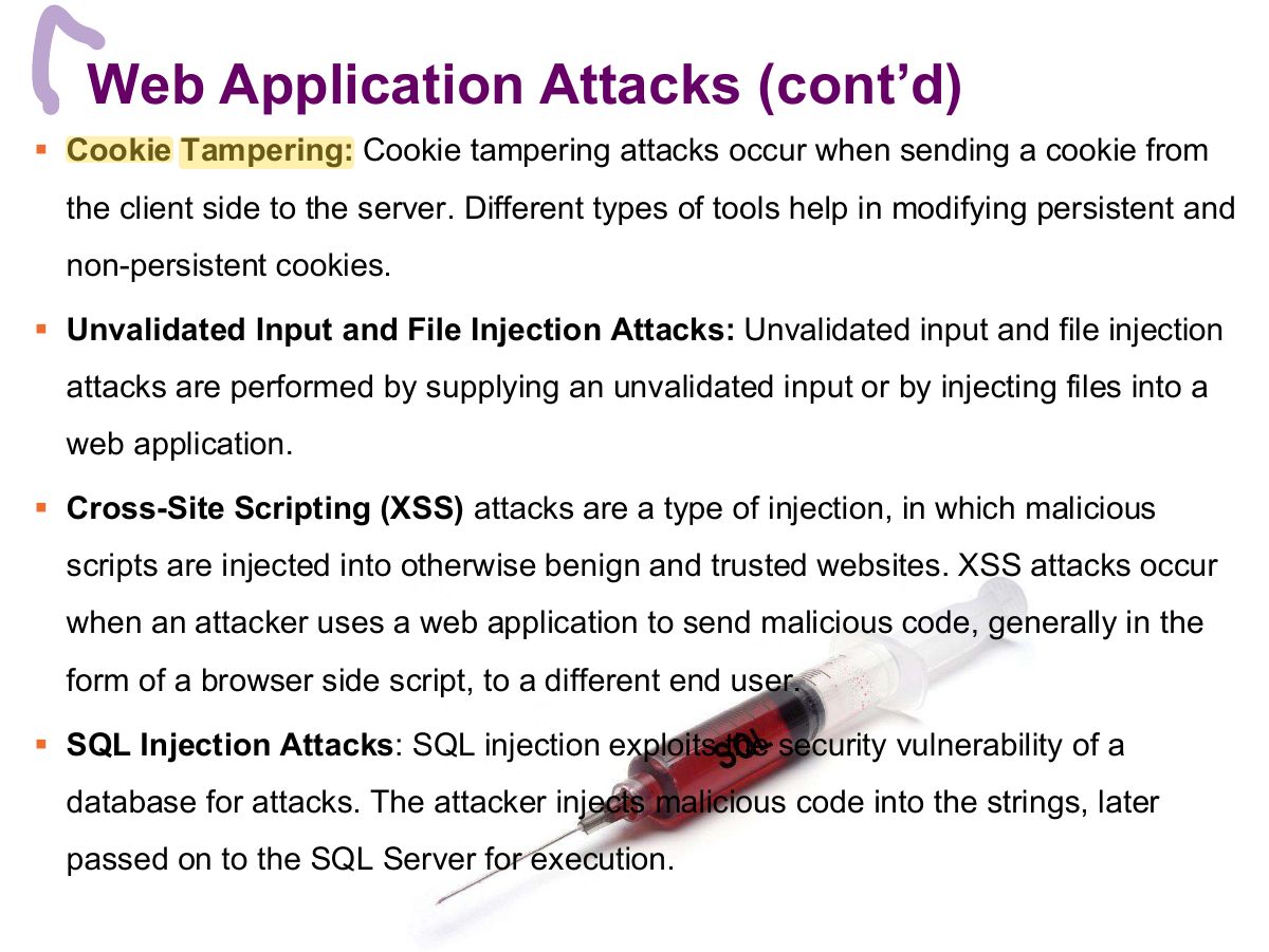 Slide 37: Web Application Attacks (cont’d)