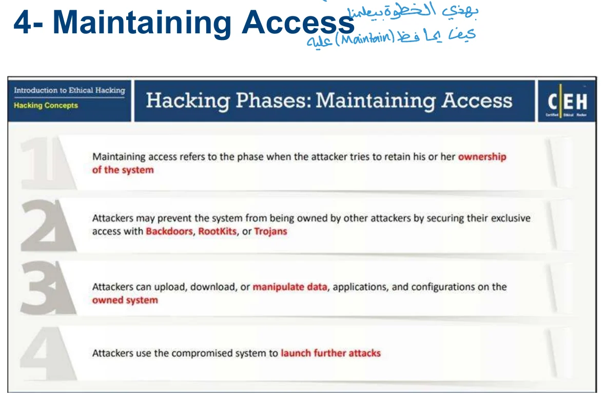 Phase 4: maintaining access.