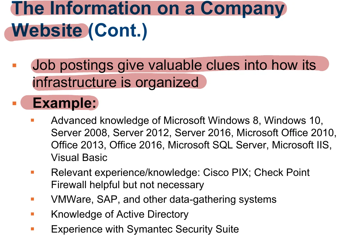 Job postings as an infrastructure clue.