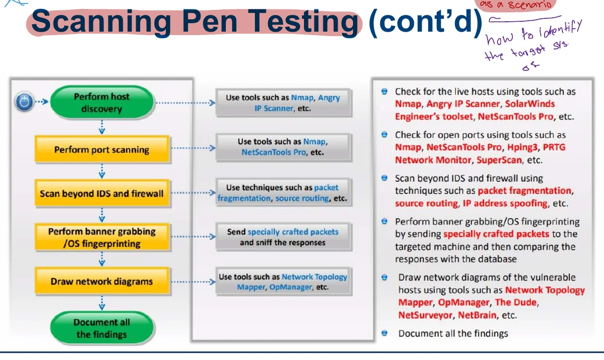Scanning pen testing, step by step.