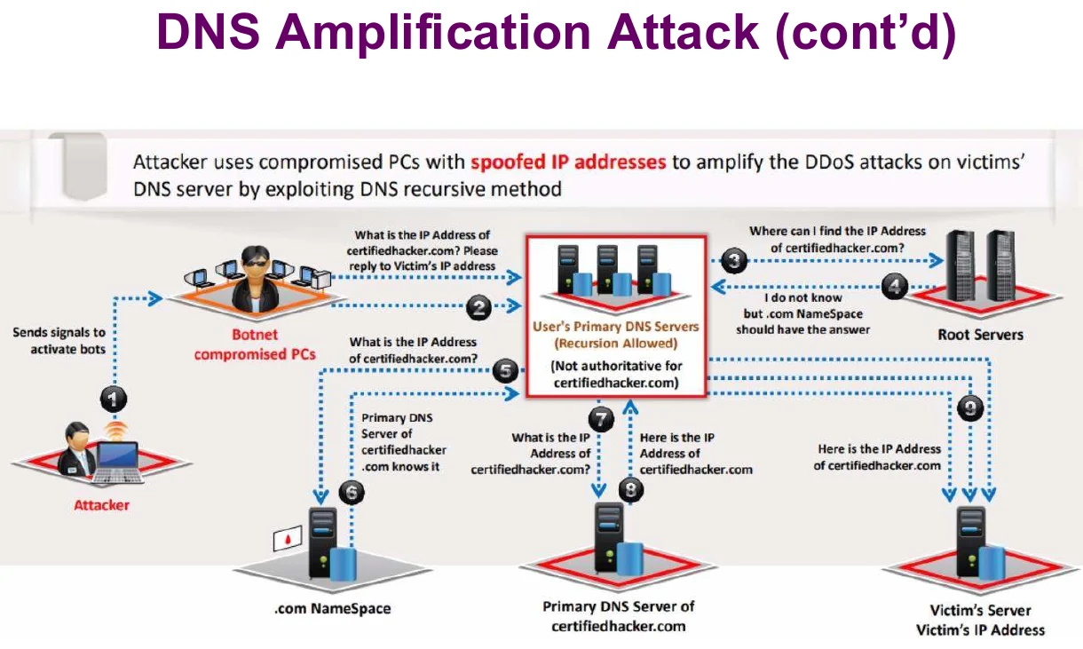 DNS amplification attack, continued.