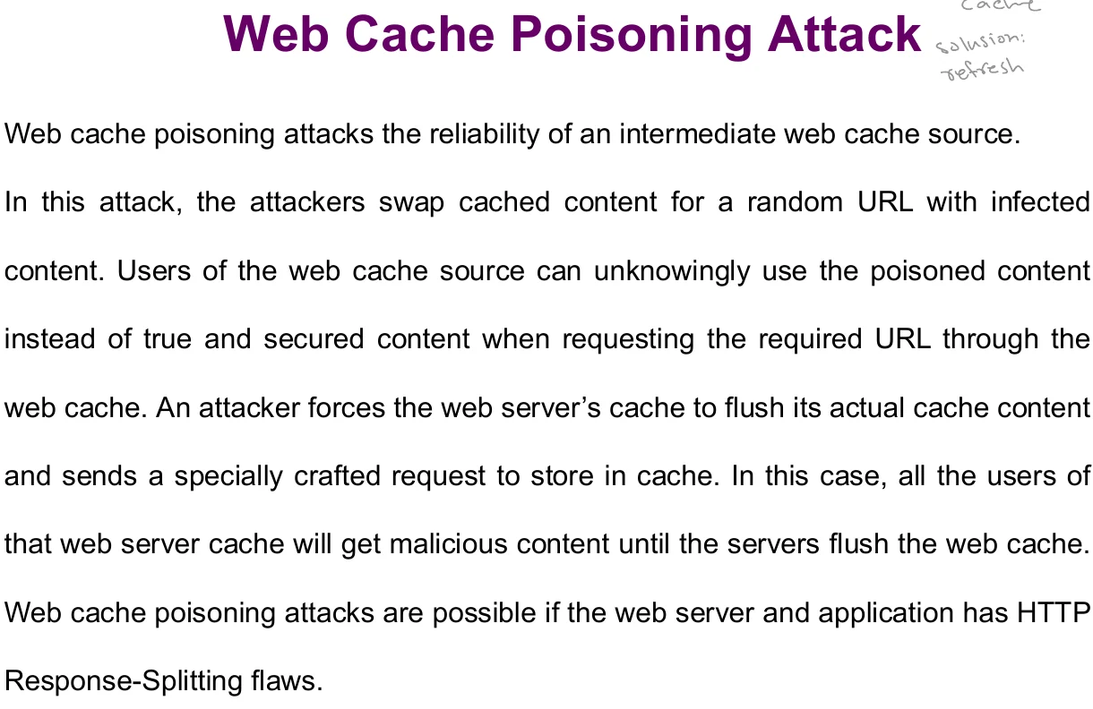 Web cache poisoning attack.