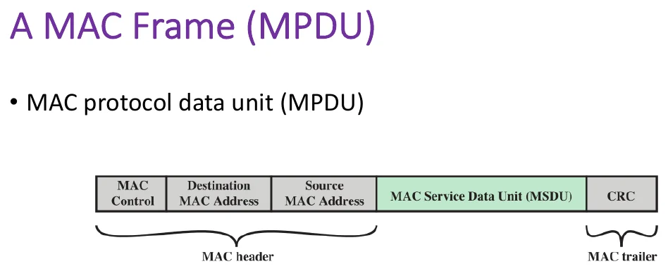 A MAC frame (MPDU).