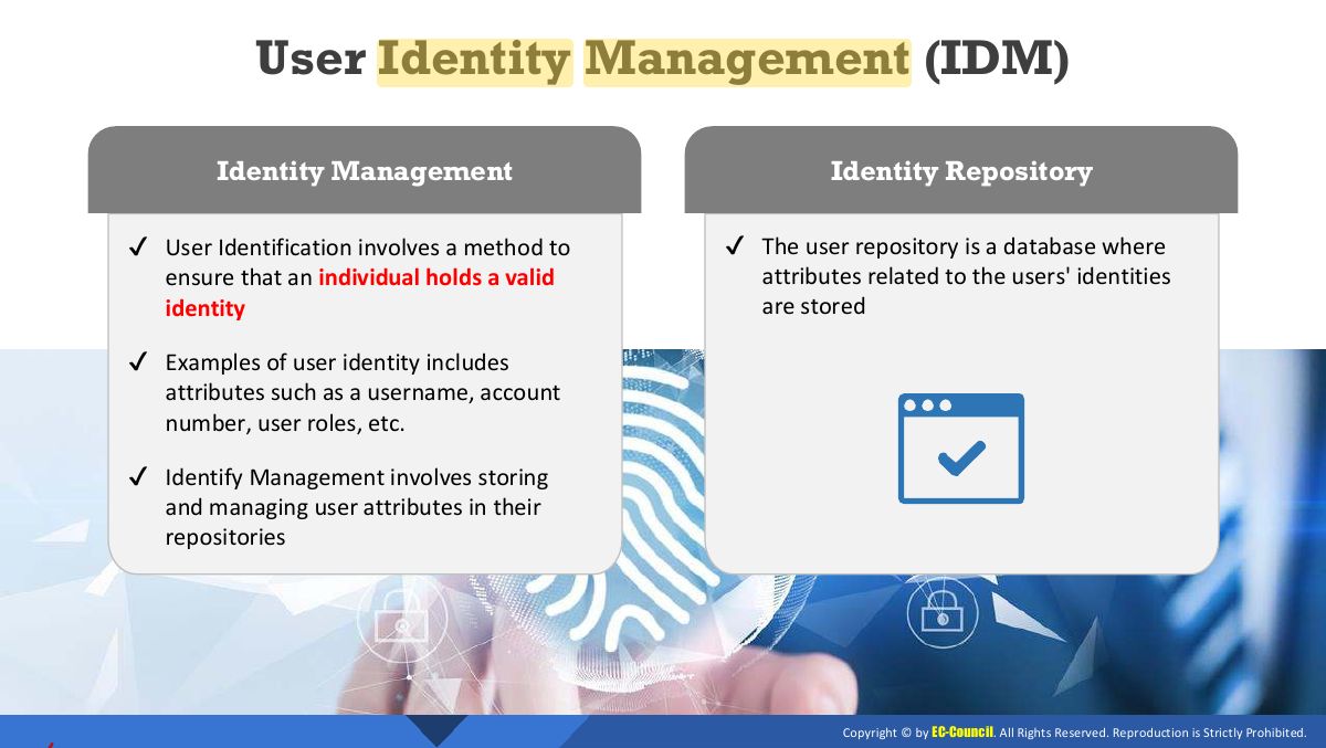Slide 21: User Identity Management (IDM)