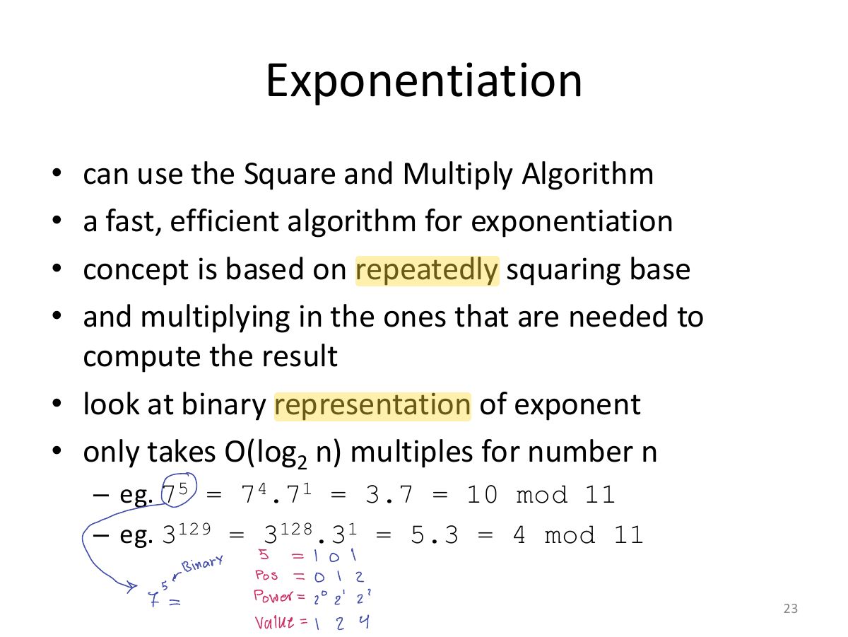 Slide 23: Exponentiation