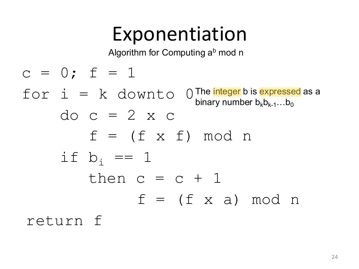 Slide 24: Exponentiation