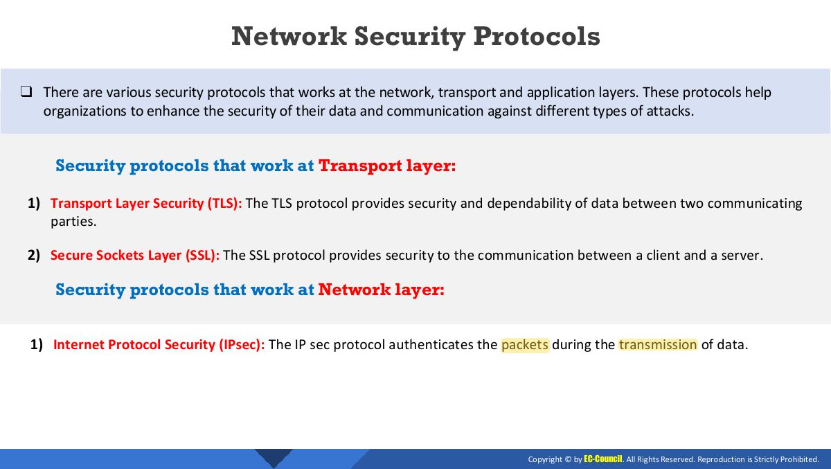 Slide 7: Network Security Protocols