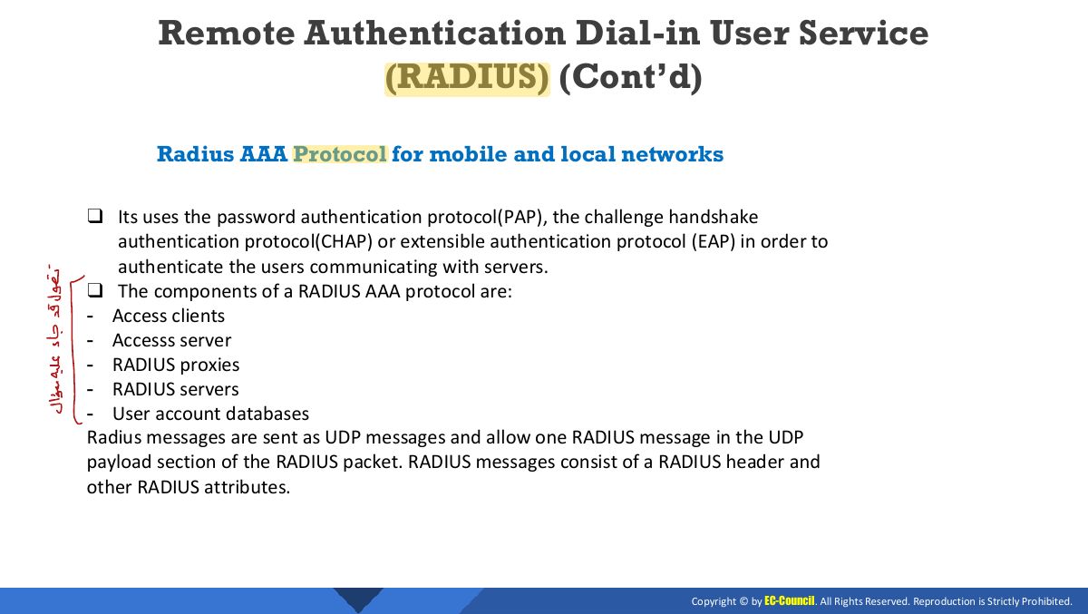 Slide 10: Remote Authentication Dial-in User Service (RADIUS) (Cont’d)