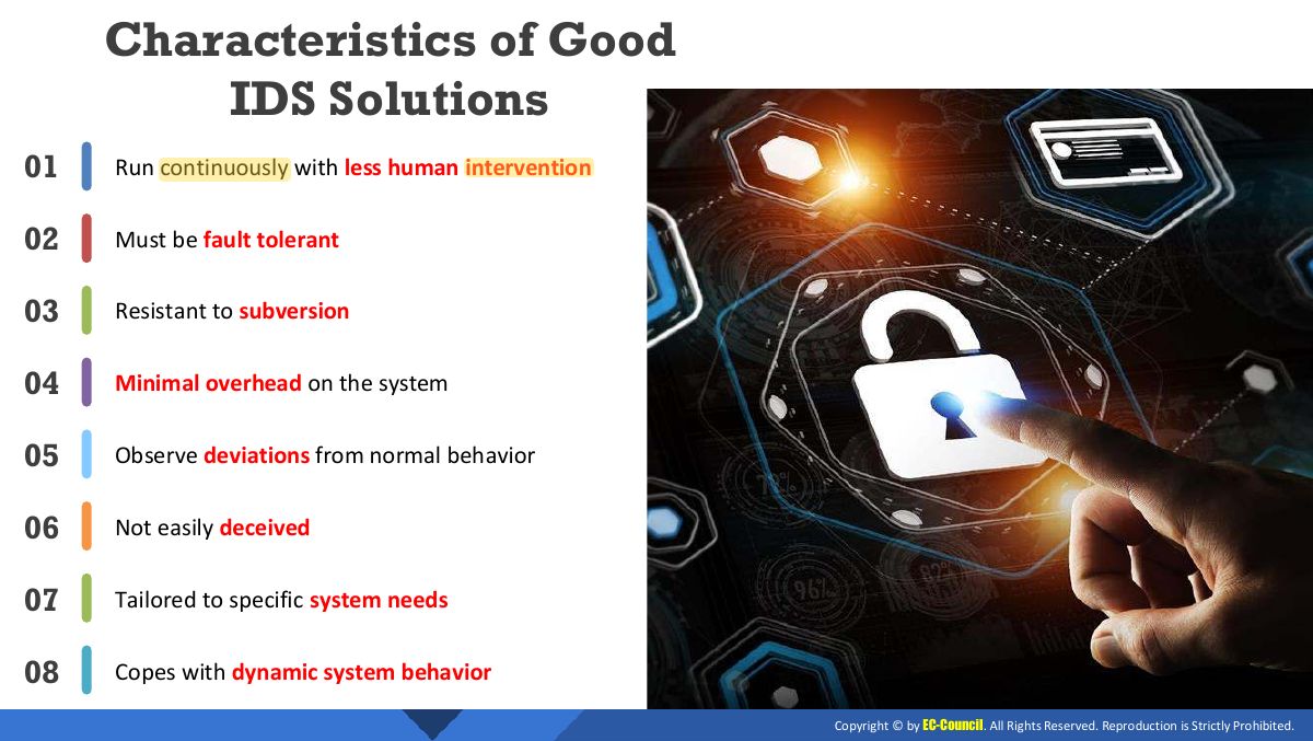Slide 37: Characteristics of Good IDS Solutions