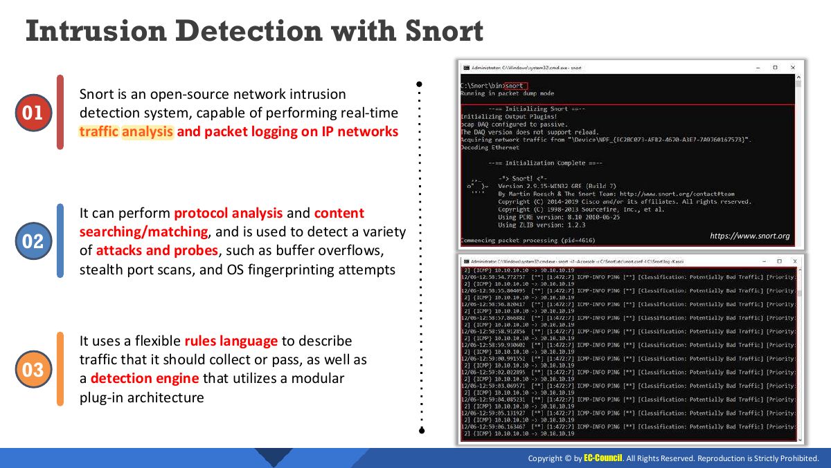 Slide 39: Intrusion Detection with Snort