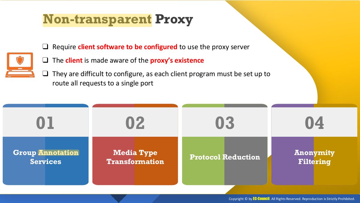 Slide 15: Non-transparent Proxy