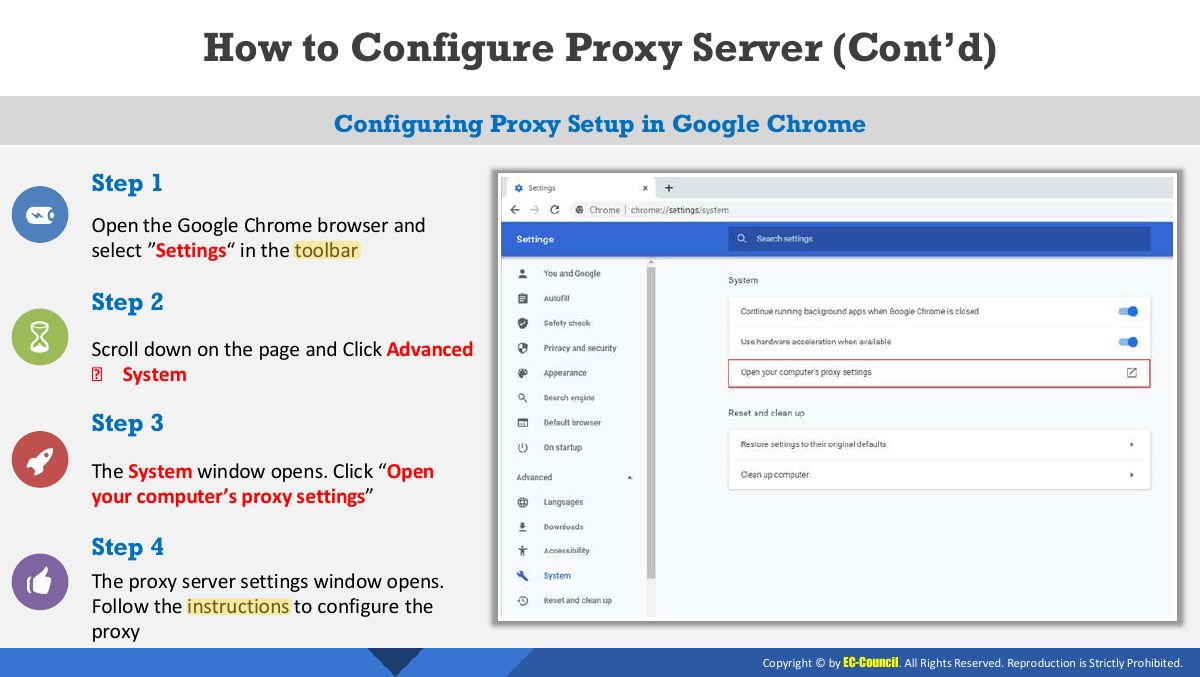 Slide 21: How to Configure Proxy Server (Cont’d)