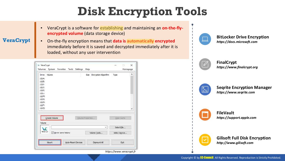 Slide 12: Disk Encryption Tools