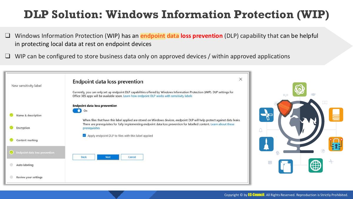 Slide 47: DLP Solution: Windows Information Protection (WIP)
