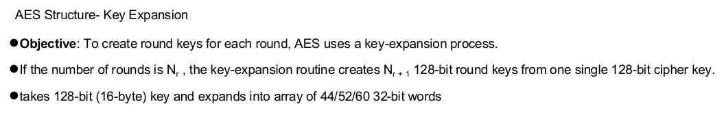 AES key expansion.