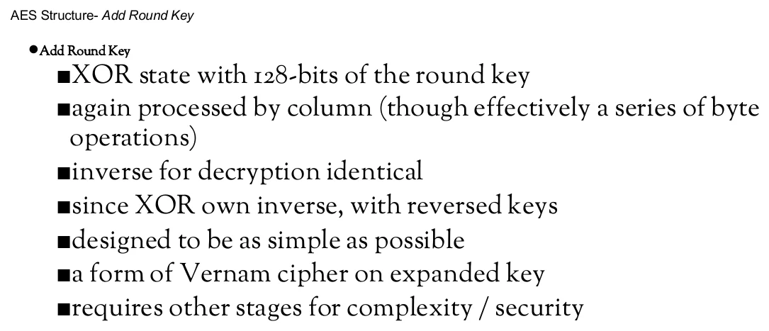 AddRoundKey.