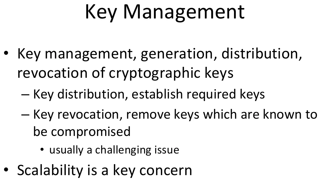 Key management.