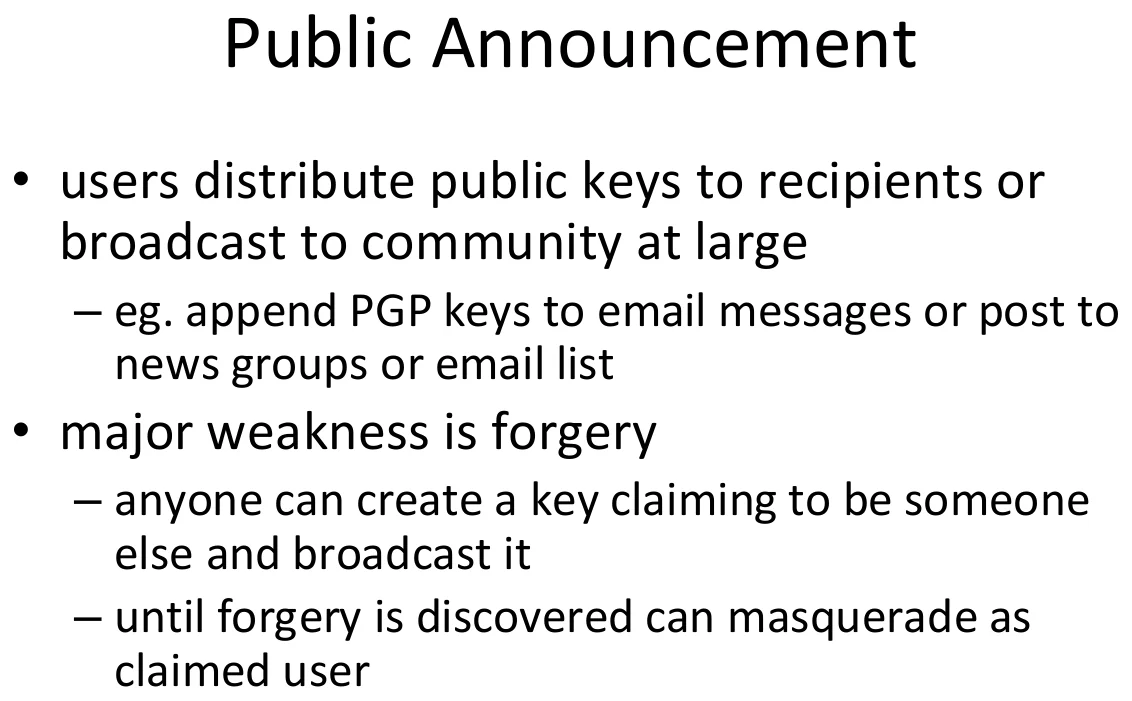 Public announcement.