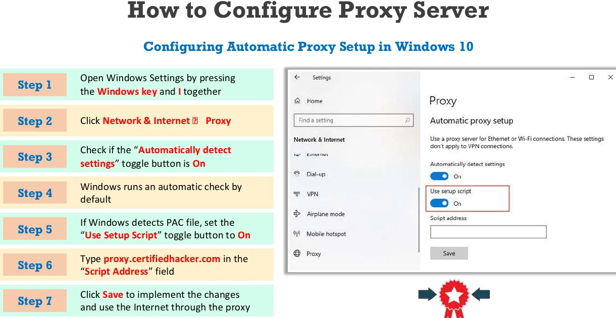 How to configure a proxy server.