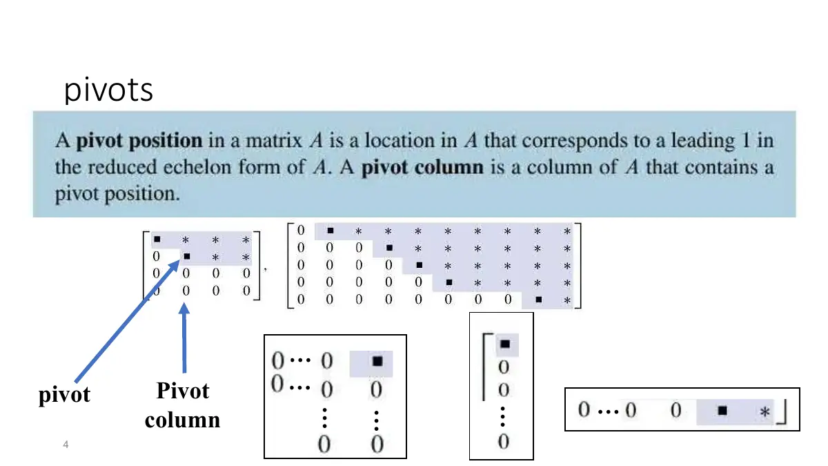 Slide 4: pivots