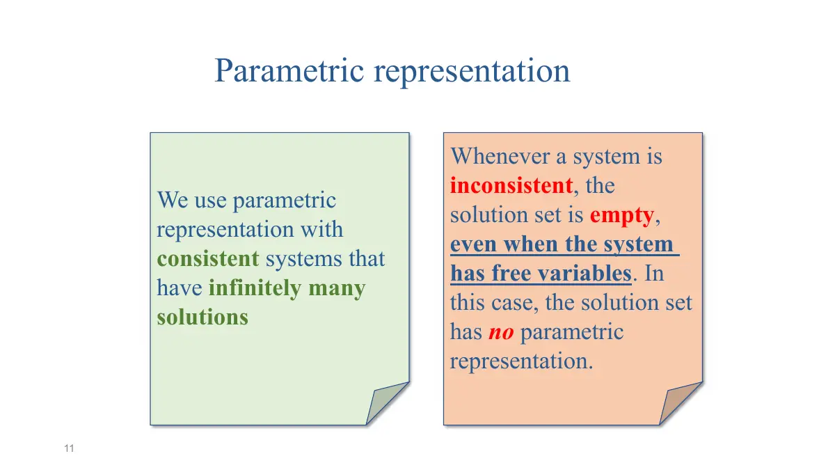Slide 11: Parametric representation