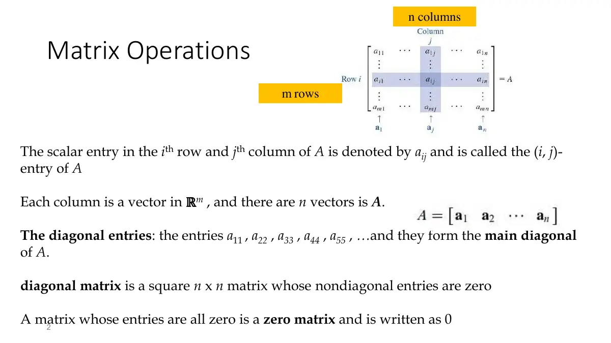Slide 2: n columns