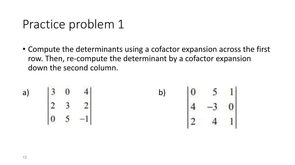 Slide 12: Practice problem 1