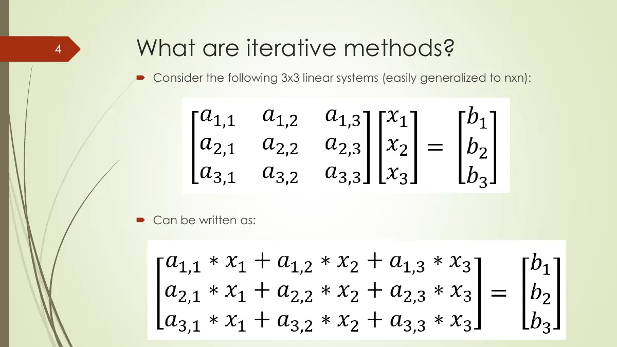 Slide 4: What are iterative methods?