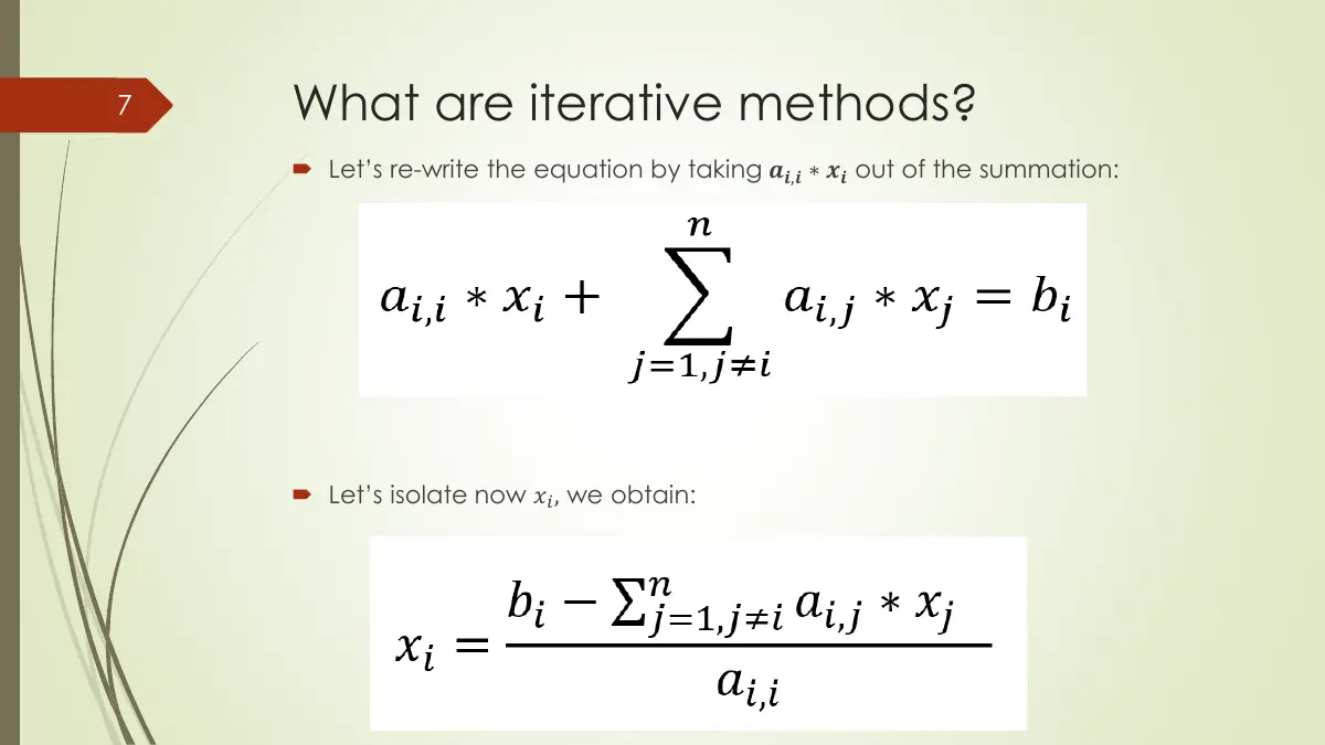 Slide 7: What are iterative methods?