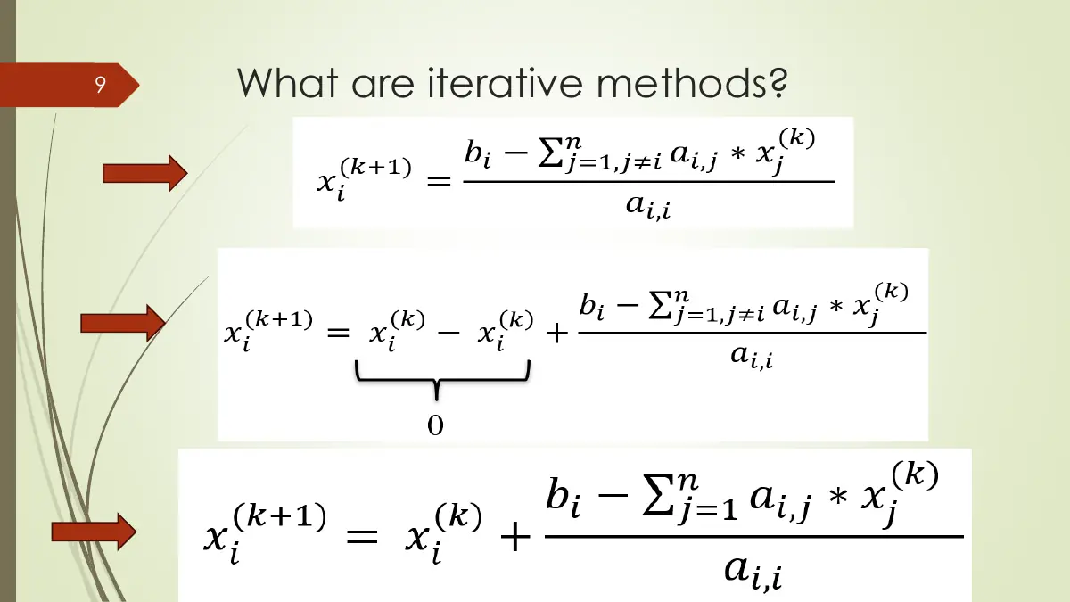 Slide 9: What are iterative methods?