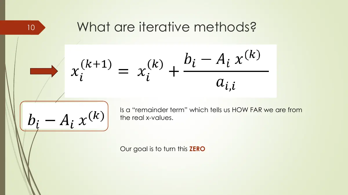 Slide 10: What are iterative methods?