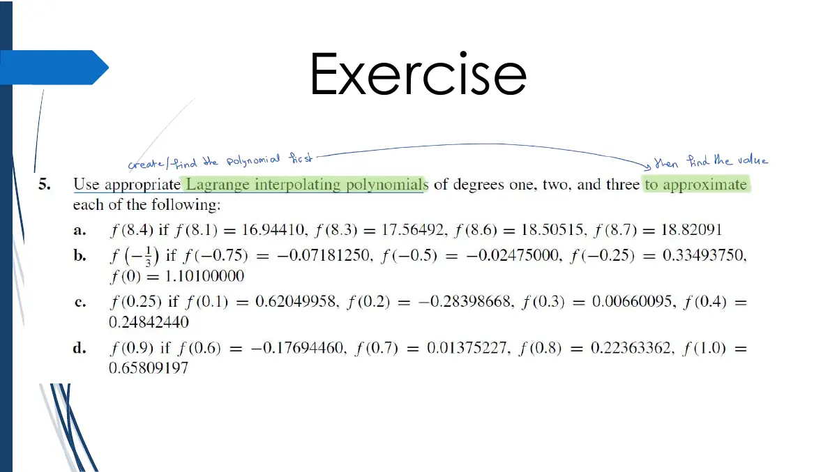 Slide 12: Exercise