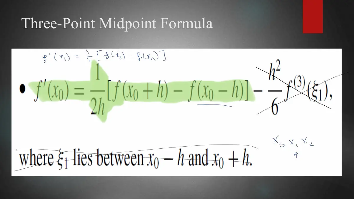 Slide 4: Three-Point Midpoint Formula