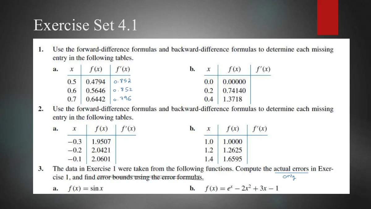 Slide 11: Exercise Set 4.1