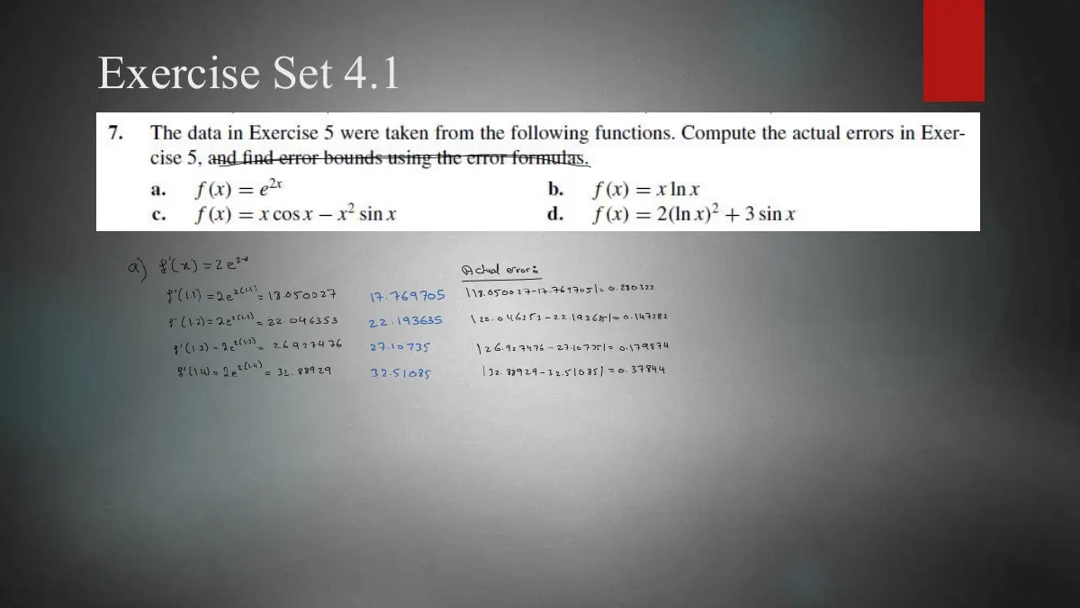 Slide 14: Exercise Set 4.1