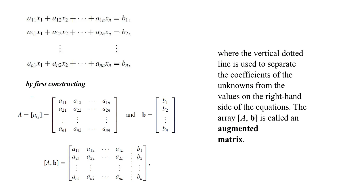 Slide 5: where the vertical dotted line is used to separate the coefficients of the