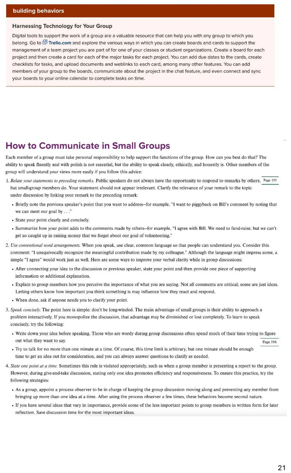 Technology and group communication processes.