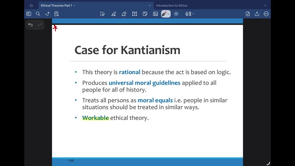 Slide from the Kantianism — Part 3 recording
