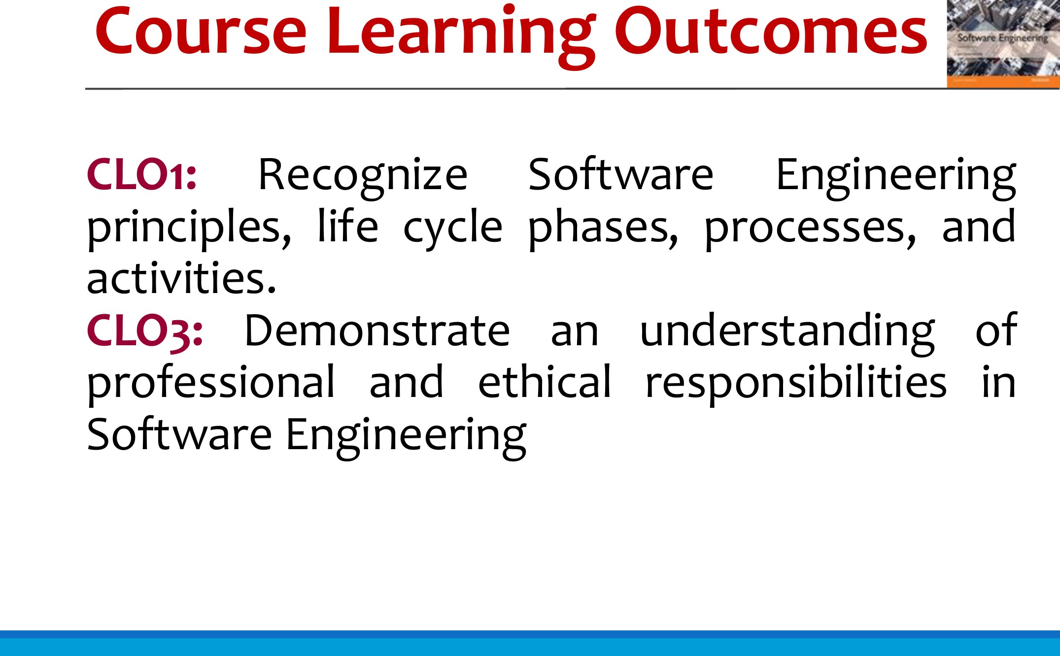 Course Learning Outcomes