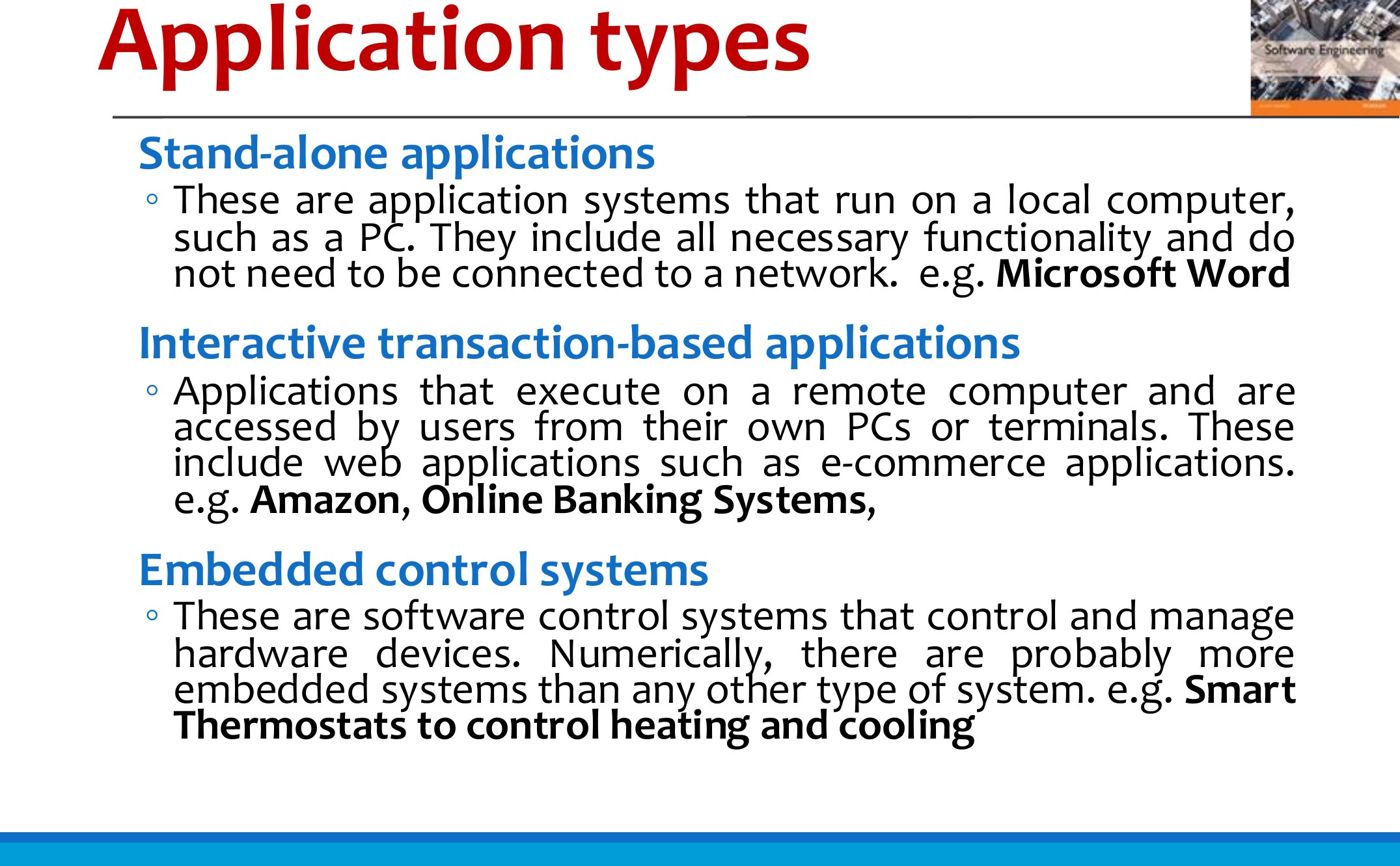 Application types