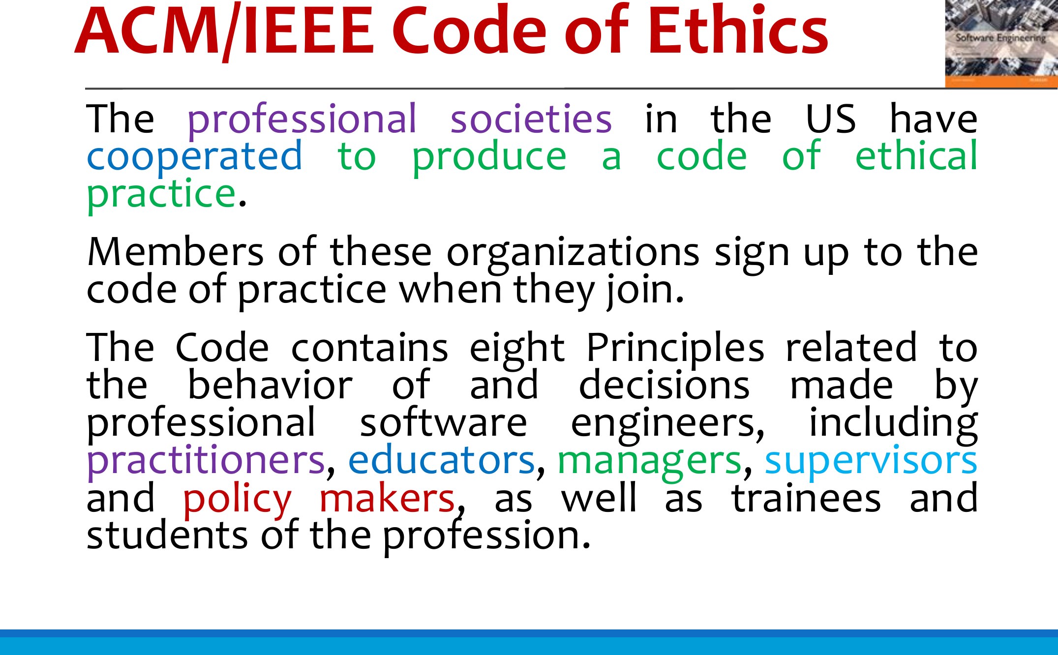 ACM/IEEE Code of Ethics