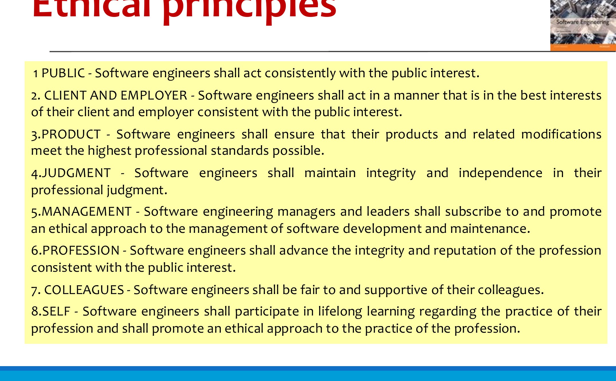 Ethical principles